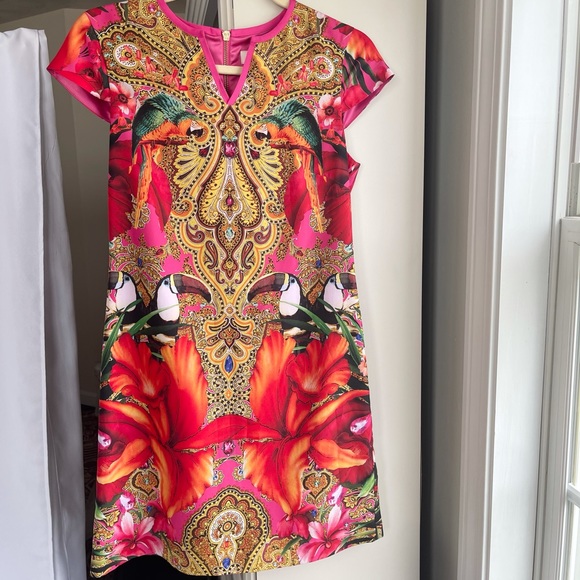 TED BAKER Aalia Toucan Print Paisley Tunic Dress - Ted’s size 2 (US size 6) - Picture 3 of 12